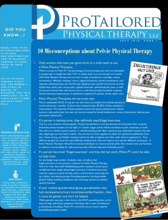 10 Misconceptions about Pelvic Physical Therapy
